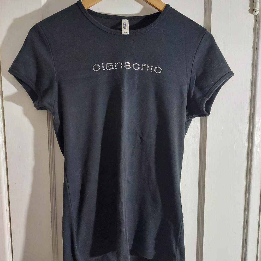 Clarisonic Rhinestoned T Shirt Size XL Beauty Brand Swag  Merch Y2K Unique
